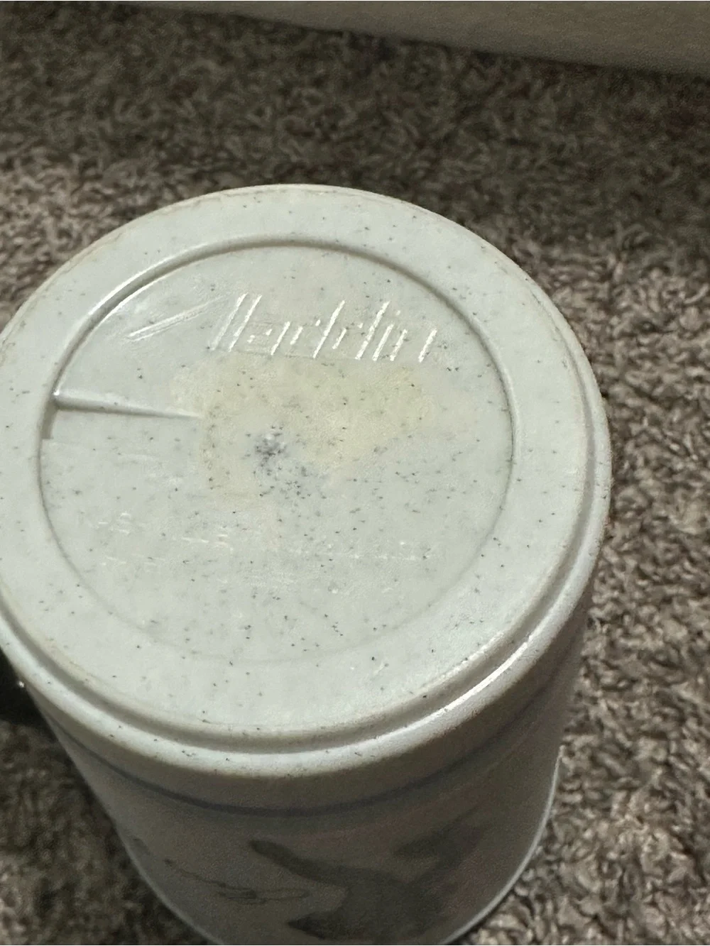 Elvis Presley vintage White Travel plastic Mug with Black Handle